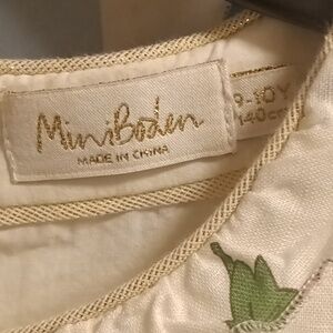 FINAL PRICE Mini Boden white multi-colored floral print dress